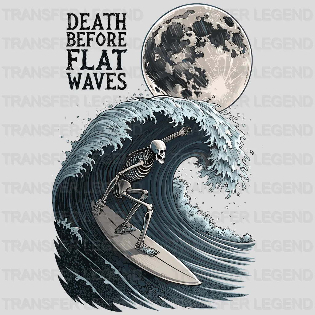 Flat Waves Surfing Design - DTF Heat Transfers - transferlegend