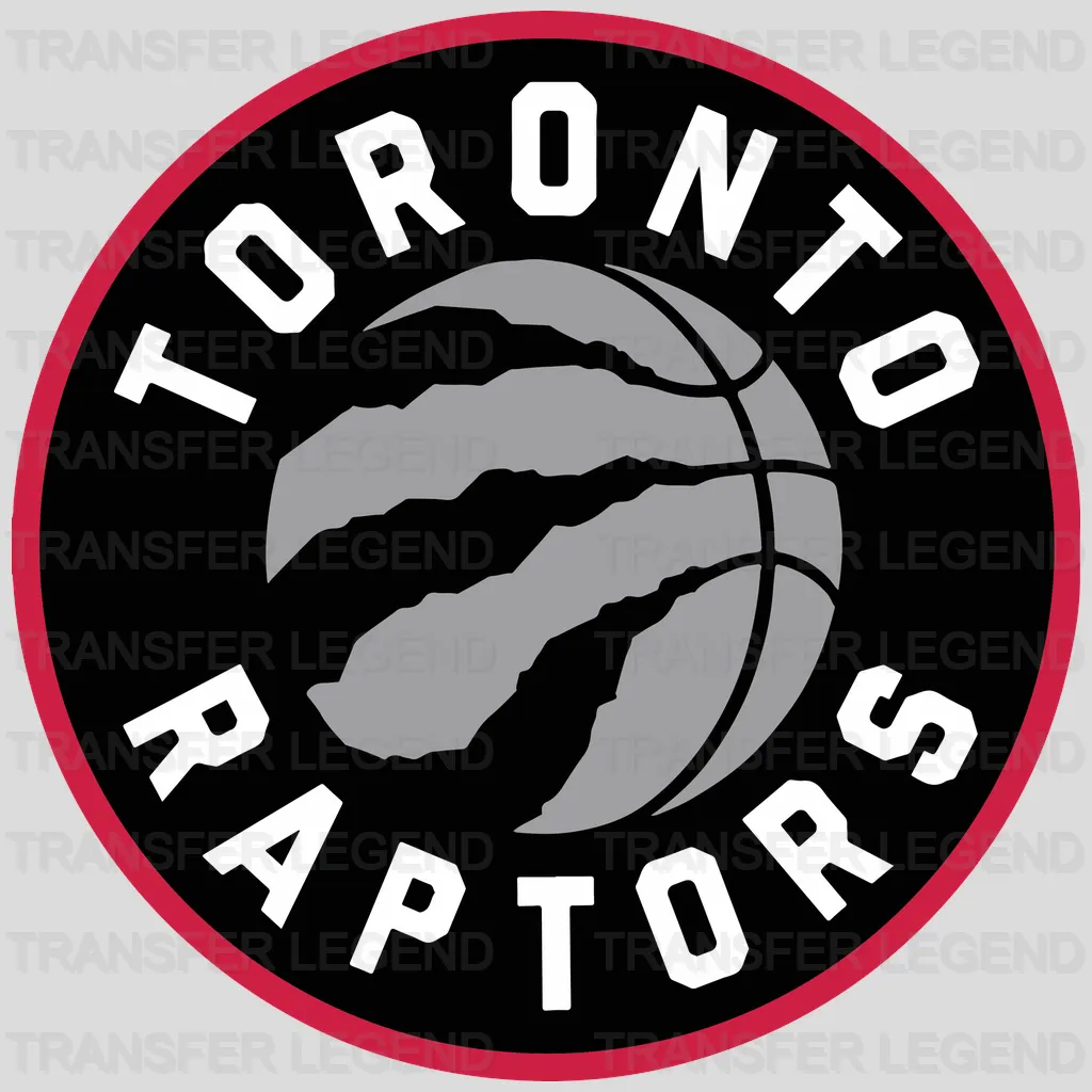 Toronto Raptors Circular Badge Grey Variant NBA Design - DTF Heat Transfer
