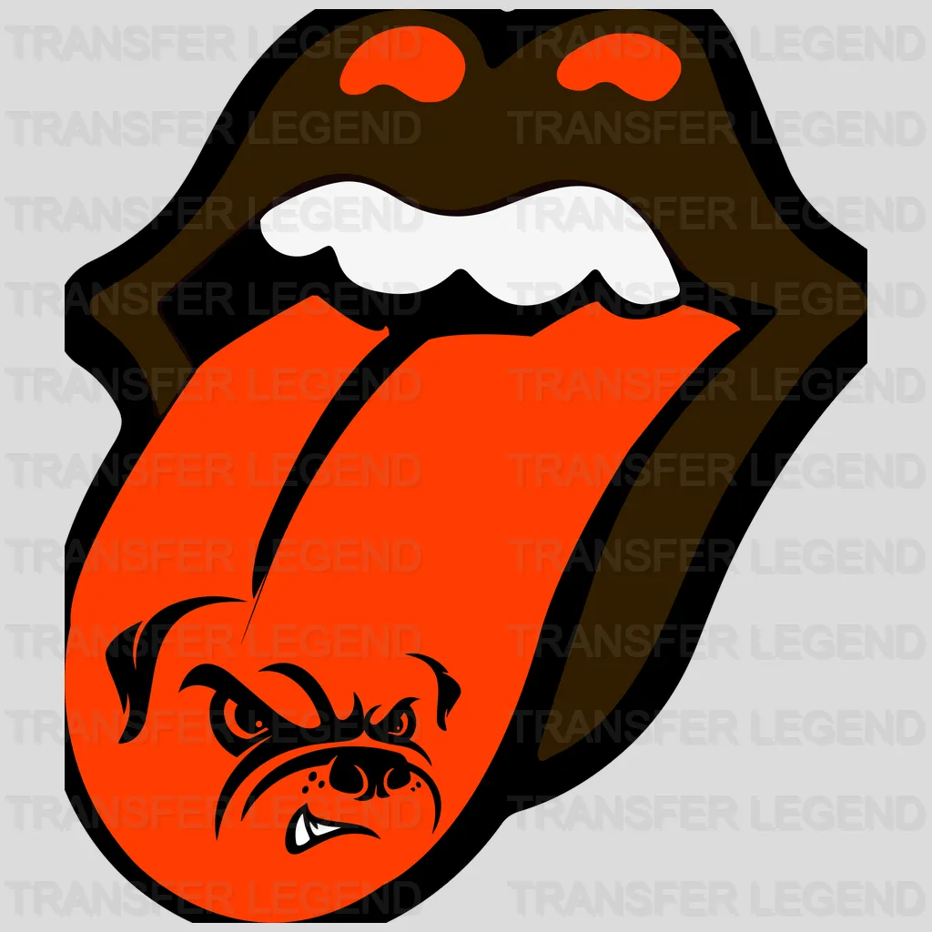 Cleveland Browns Tongue & Lips Graphic NFL Design - DTF Heat Transfer