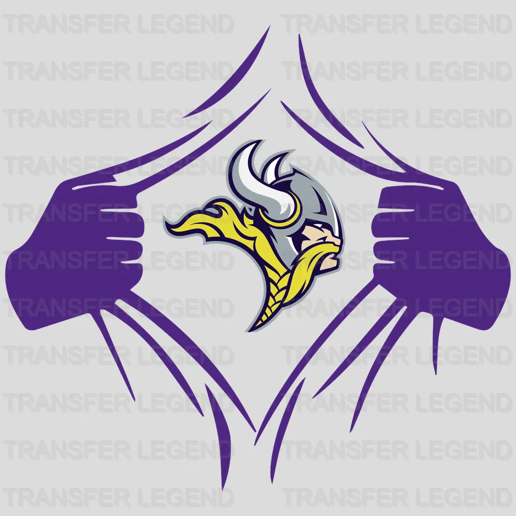 Minnesota Vikings Stethoscope Heart Emblem NFL Design - DTF Heat Transfer
