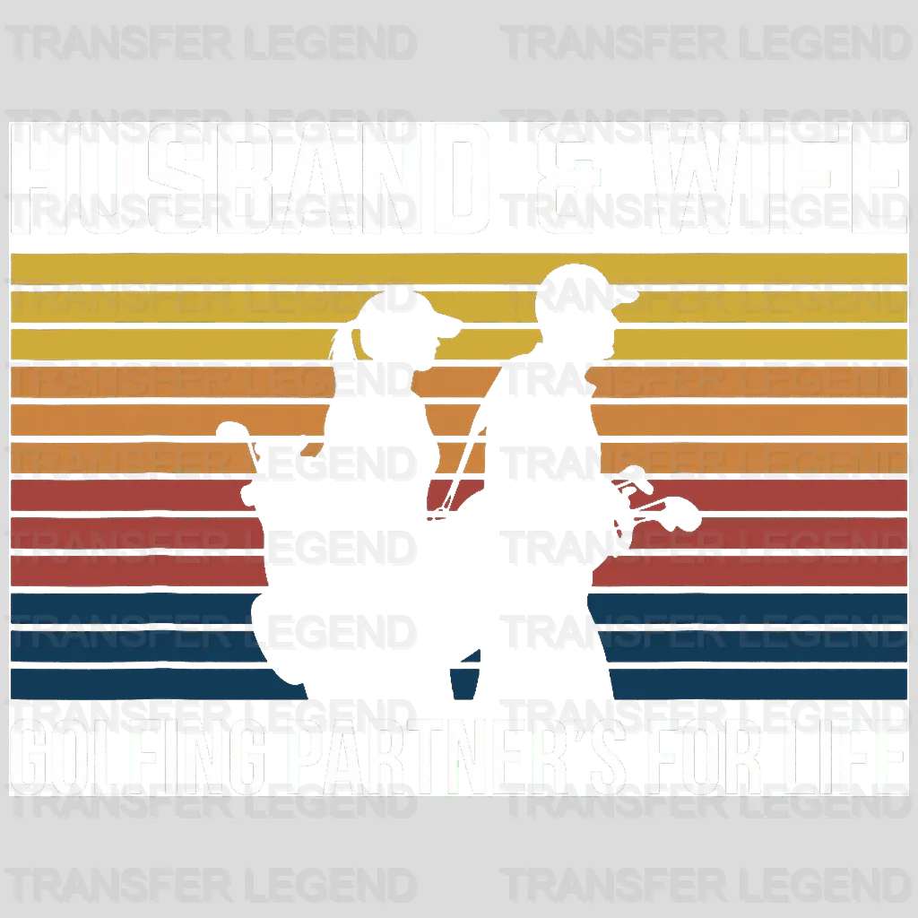 Husband & Wife Golf Design - DTF Heat Transfers - transferlegend