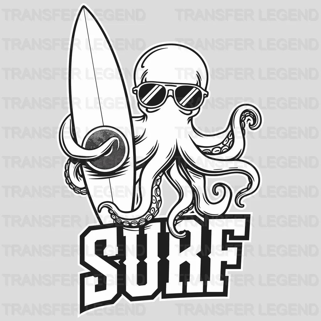 Funny Surfing Design - DTF Heat Transfers - transferlegend