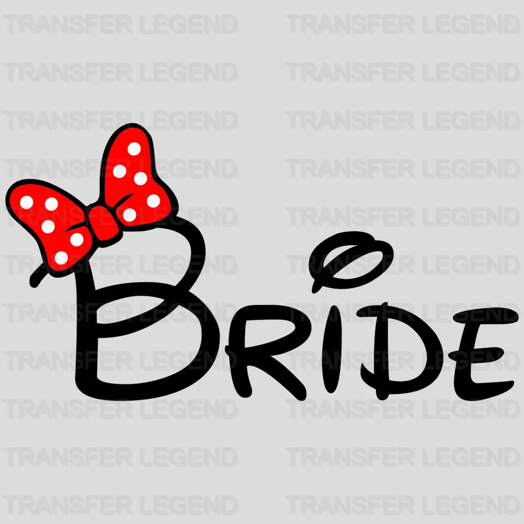 Bridal Party Cartoon Design - DTF heat transfer - transferlegend