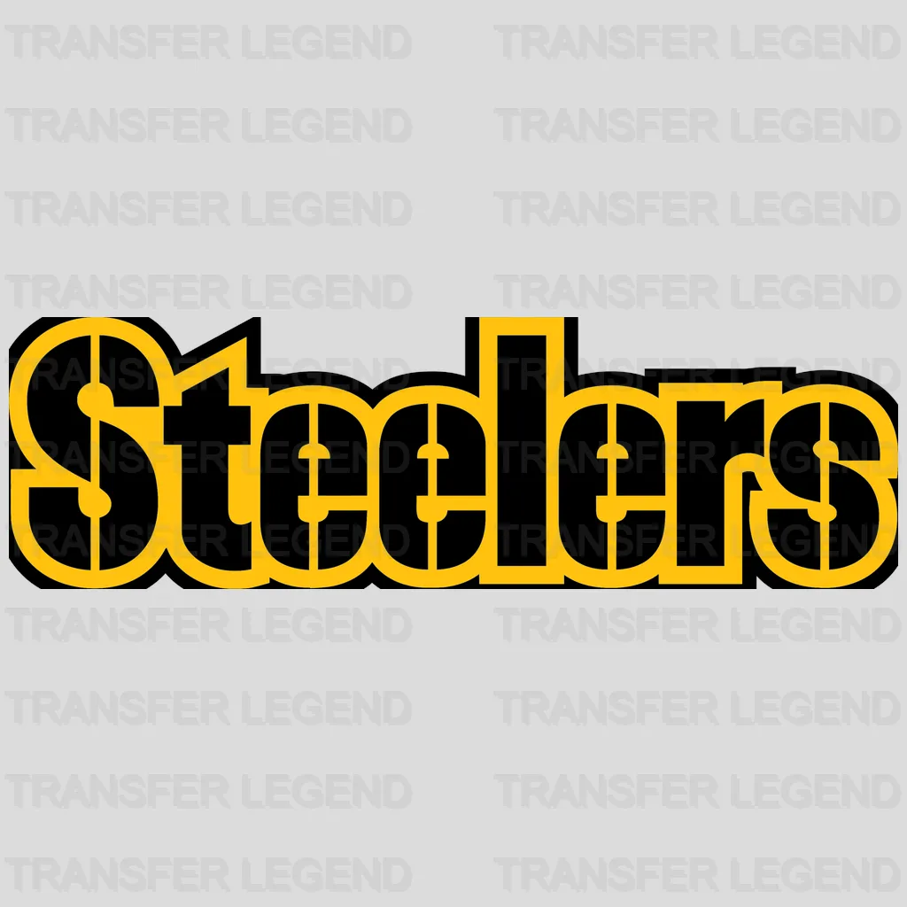 Pittsburgh Steelers bold gold team wordmark, NFL design - DTF Heat Transfer