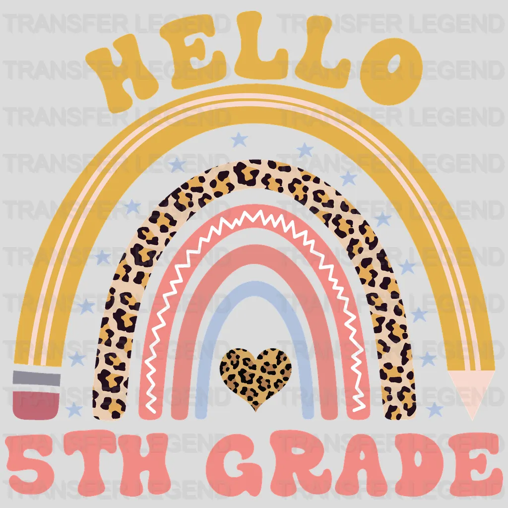 Hello 5th Grade - Back To School DTF Transfer - transferlegend