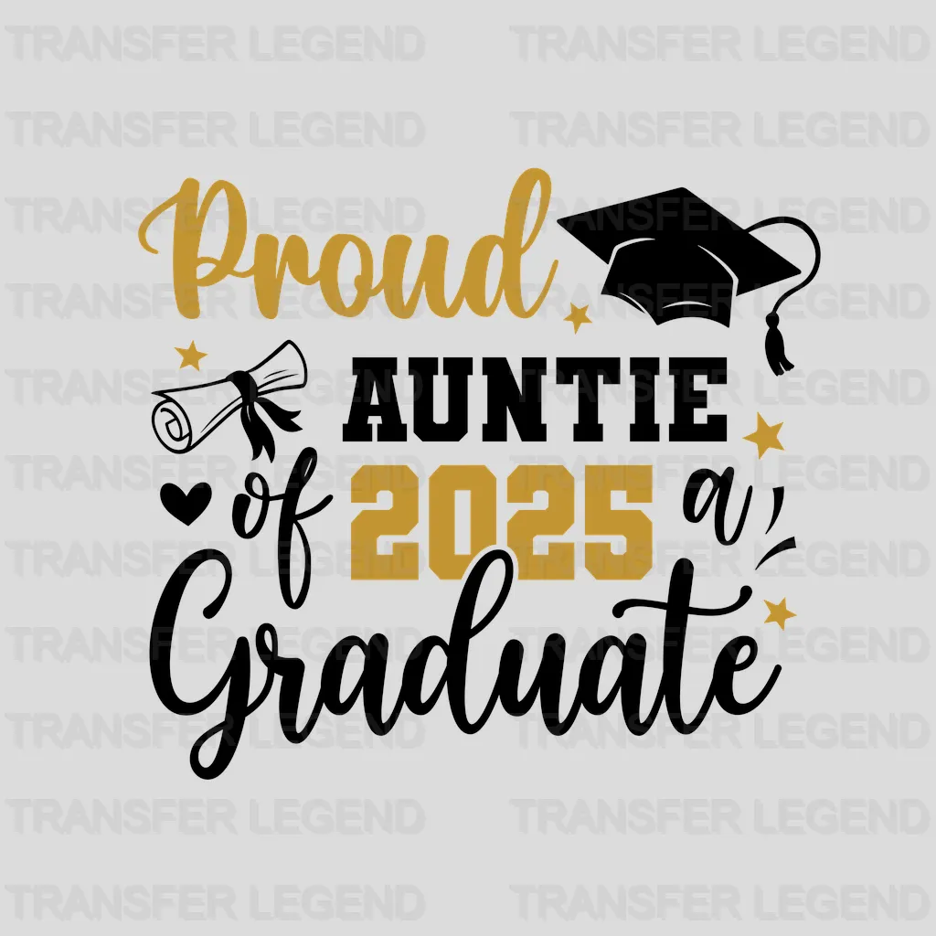 Proud Auntie Graduation Design - DTF Heat Transfers - transferlegend