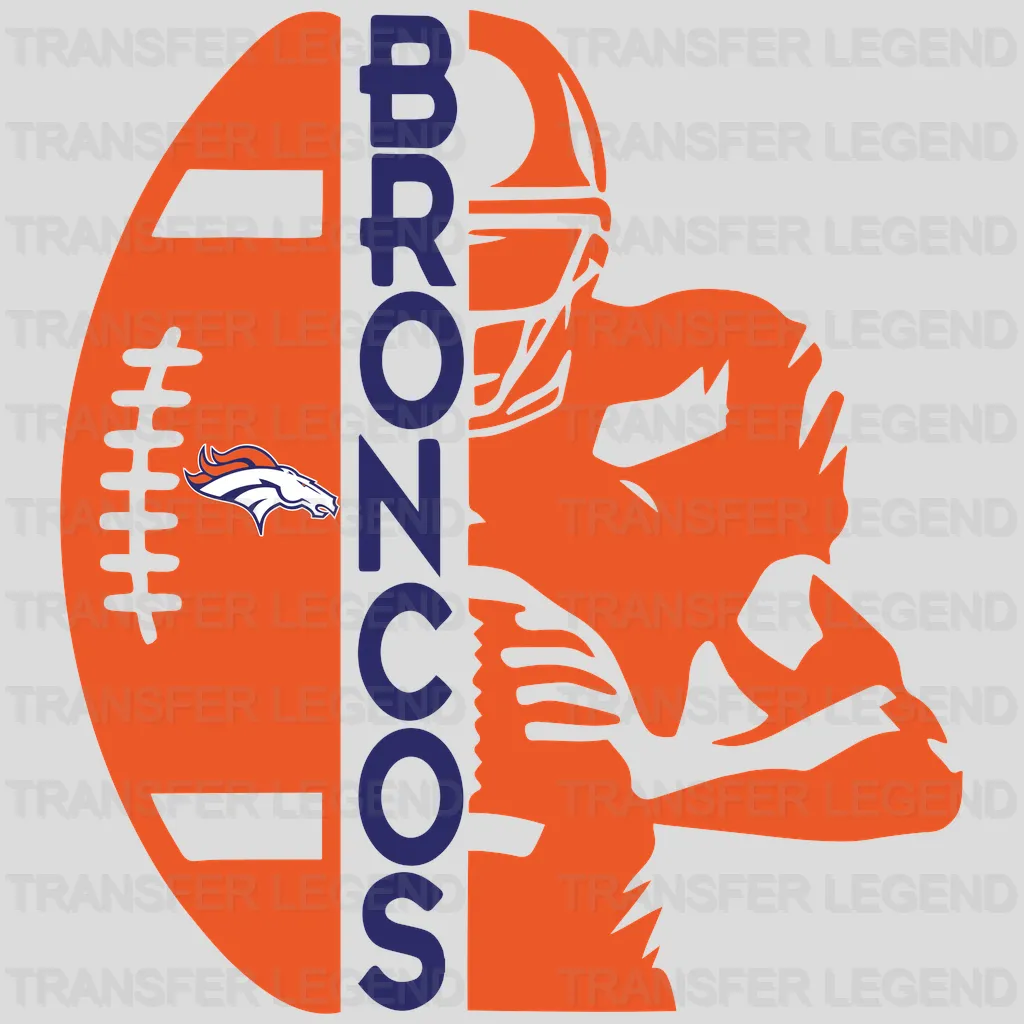 Denver Broncos Dual Pointing Hands Logo NFL Design - DTF Heat Transfer