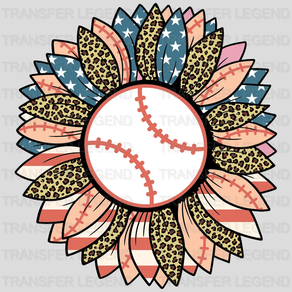 Baseball Flower DTF Transfer - transferlegend