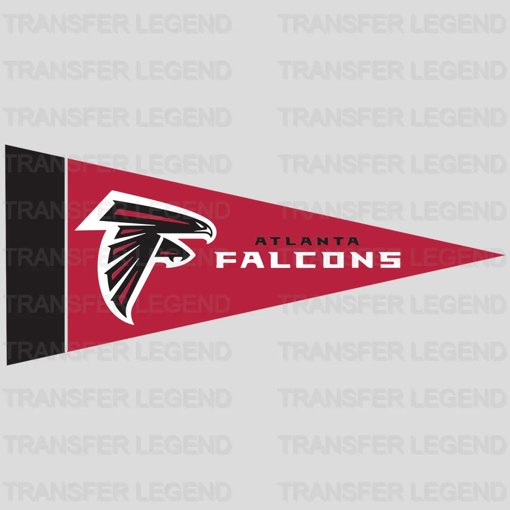Atlanta Falcons Pennant Logo NFL Design - DTF Heat Transfer