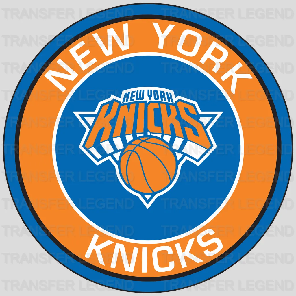 New York Knicks Vintage Circle Crest NBA Design - DTF Heat Transfer