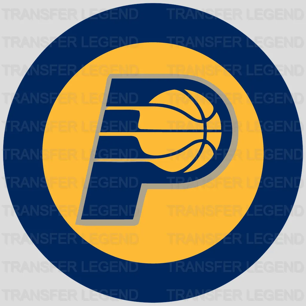 Indiana Pacers Roundel with Central “P” Monogram NBA Design - DTF Heat Transfer