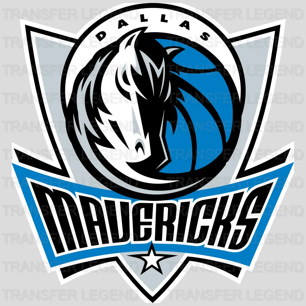 Dallas Mavericks Classic Shield Crest NBA Design - DTF Heat Transfer