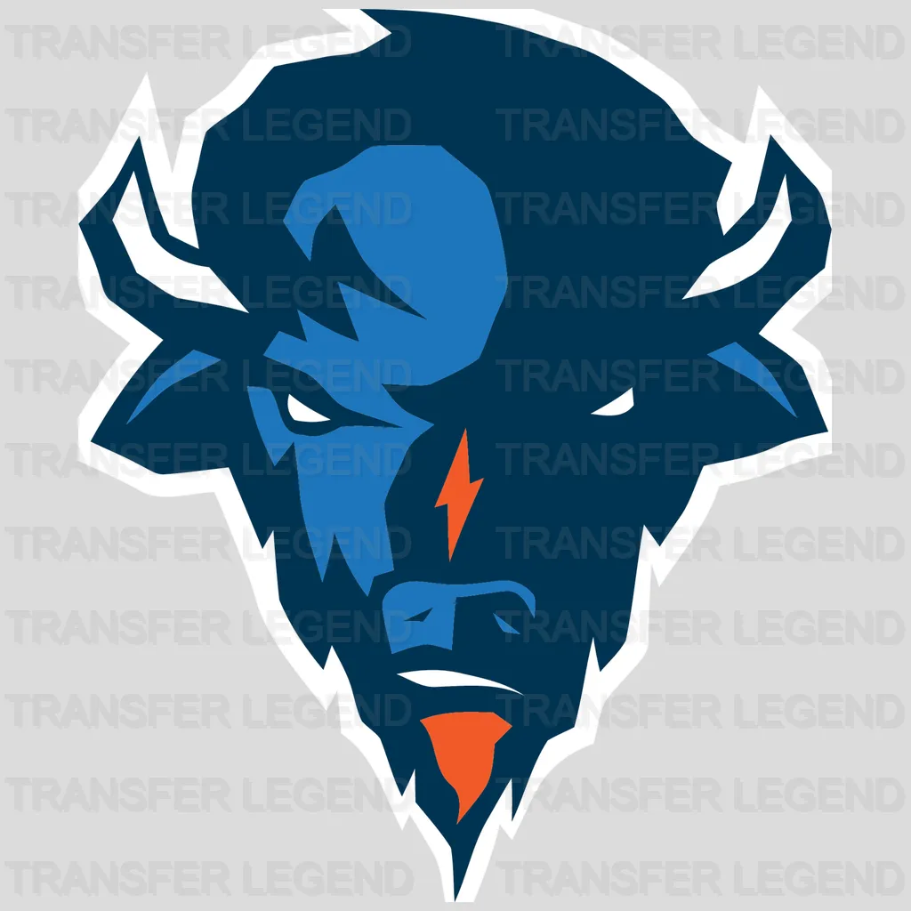 Oklahoma City Thunder Bold Bison Head Primary NBA Design - DTF Heat Transfer