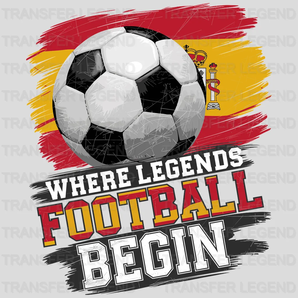 Spain Legends Soccer Design - DTF Heat Transfers - transferlegend