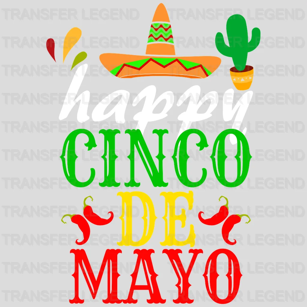 Happy Cinco De Mayo - Cinco De Mayo DTF heat transfer - transferlegend