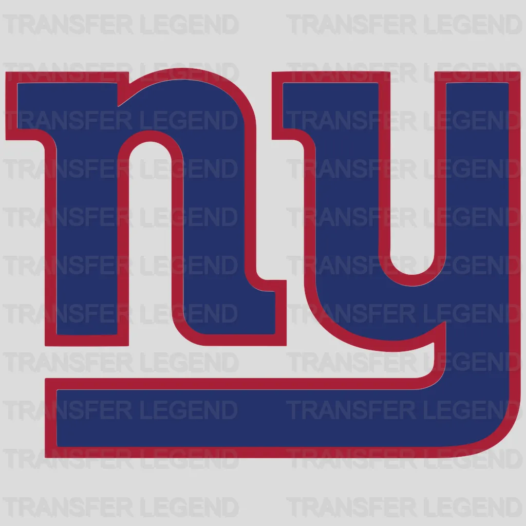 New York Giants bold “NY” lettermark badge, NFL design - DTF Heat Transfer