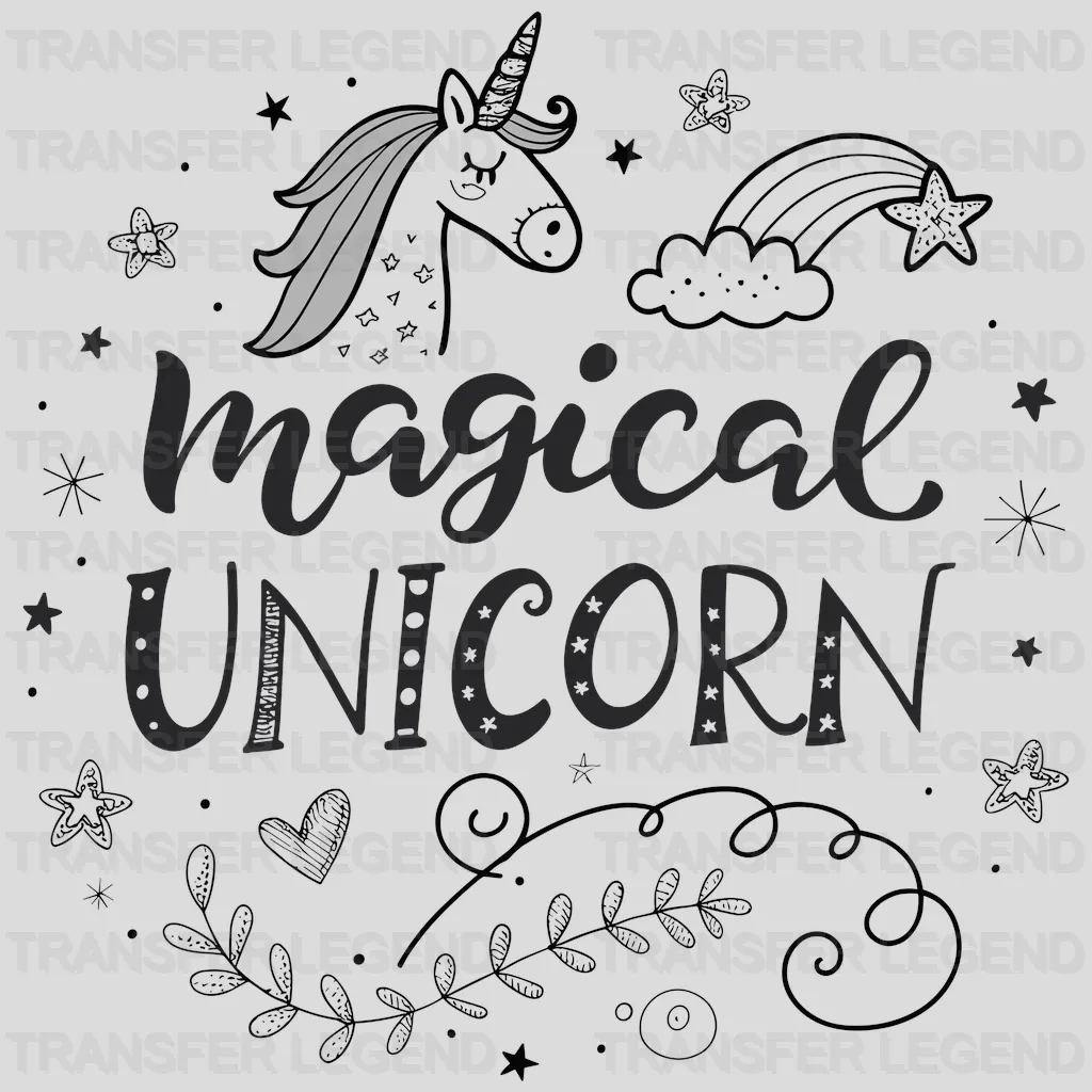 Always Magical Unicorn Design - DTF Heat Transfers - transferlegend