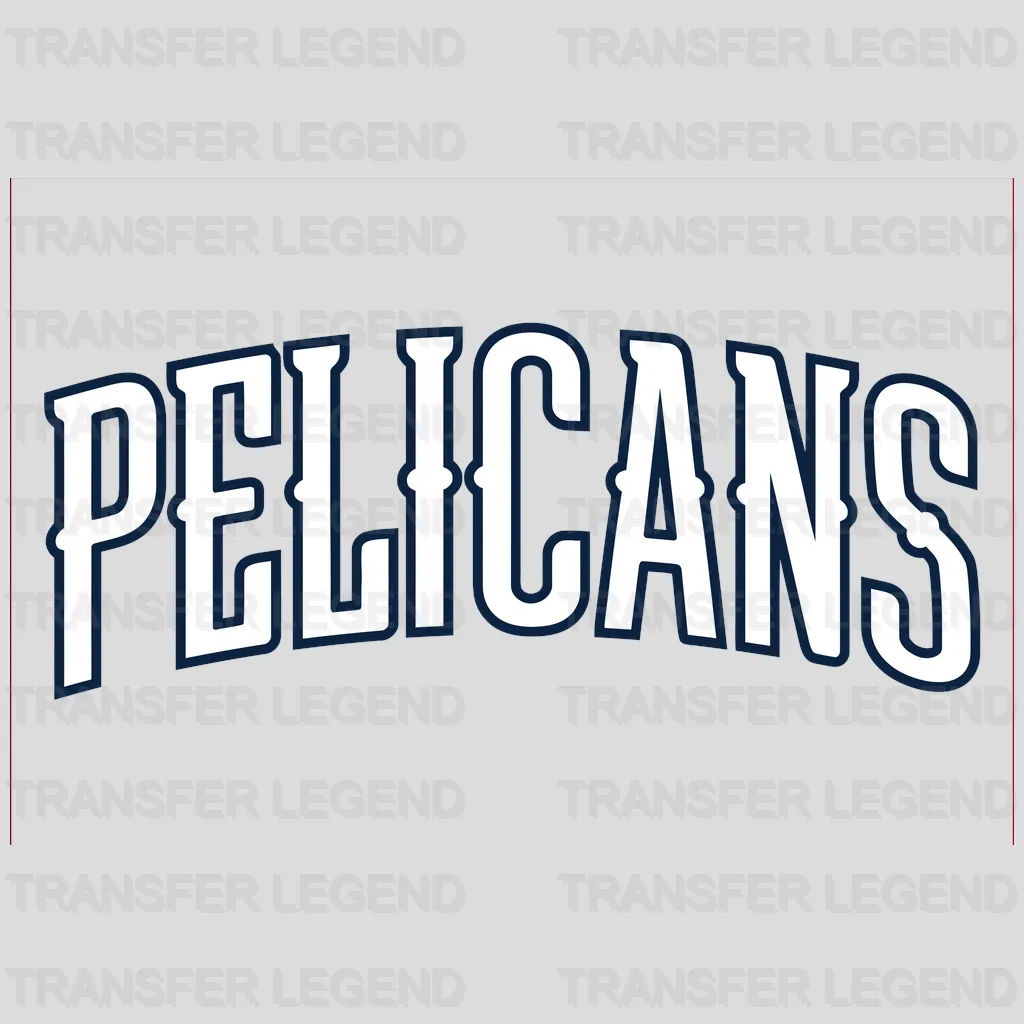 New Orleans Pelicans Bold PELICANS Wordmark NBA Design - DTF Heat Transfer