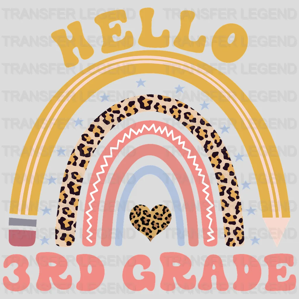 Hello 3rd Grade - Back To School DTF Transfer - transferlegend
