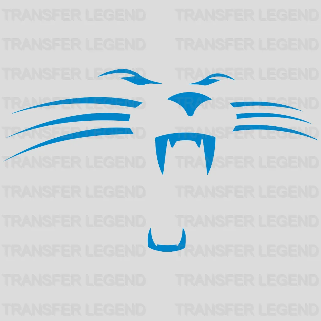 Carolina Panthers Whisker Strike Emblem NFL Design - DTF Heat Transfer