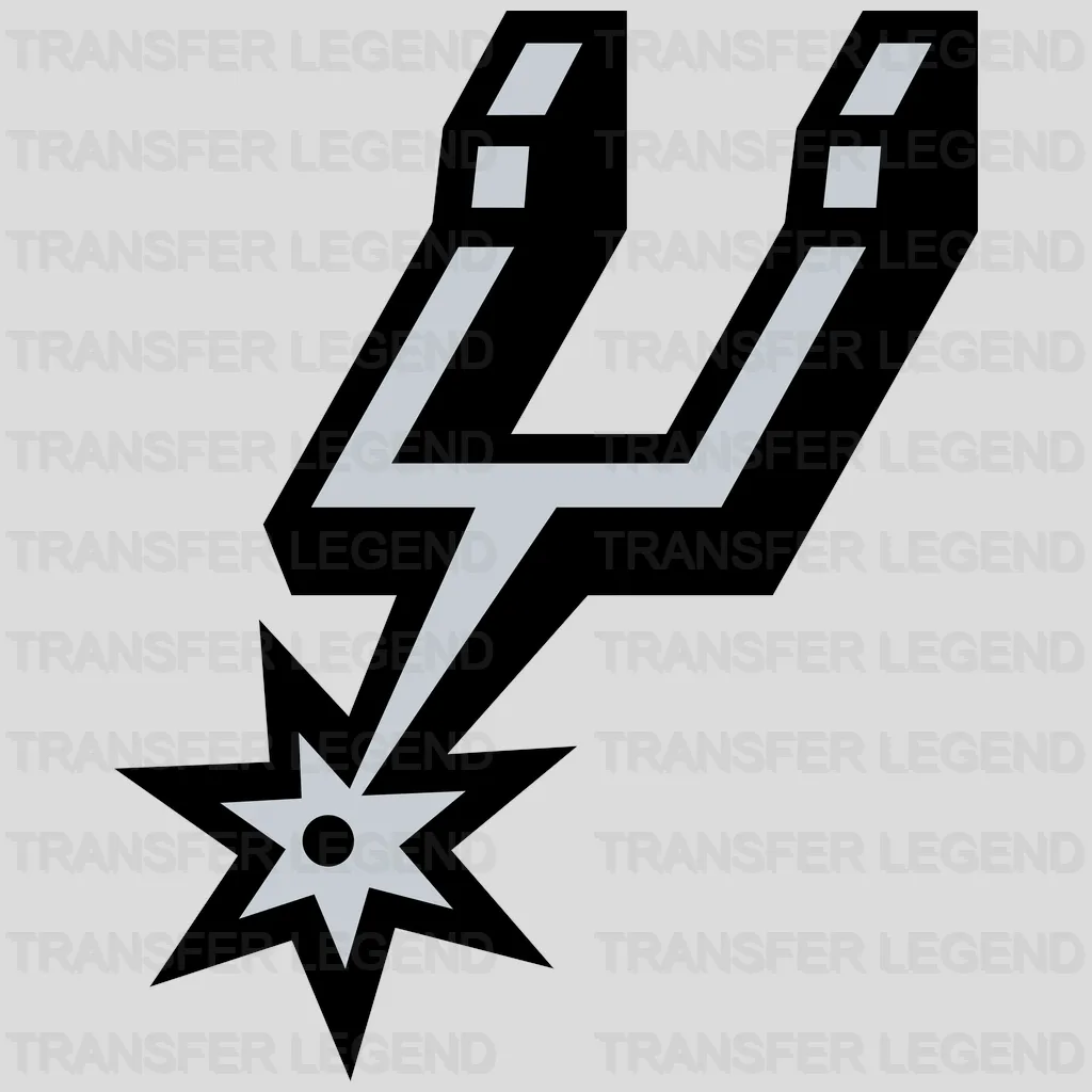 San Antonio Spurs Spur Tool Icon Emblem NBA Design - DTF Heat Transfer