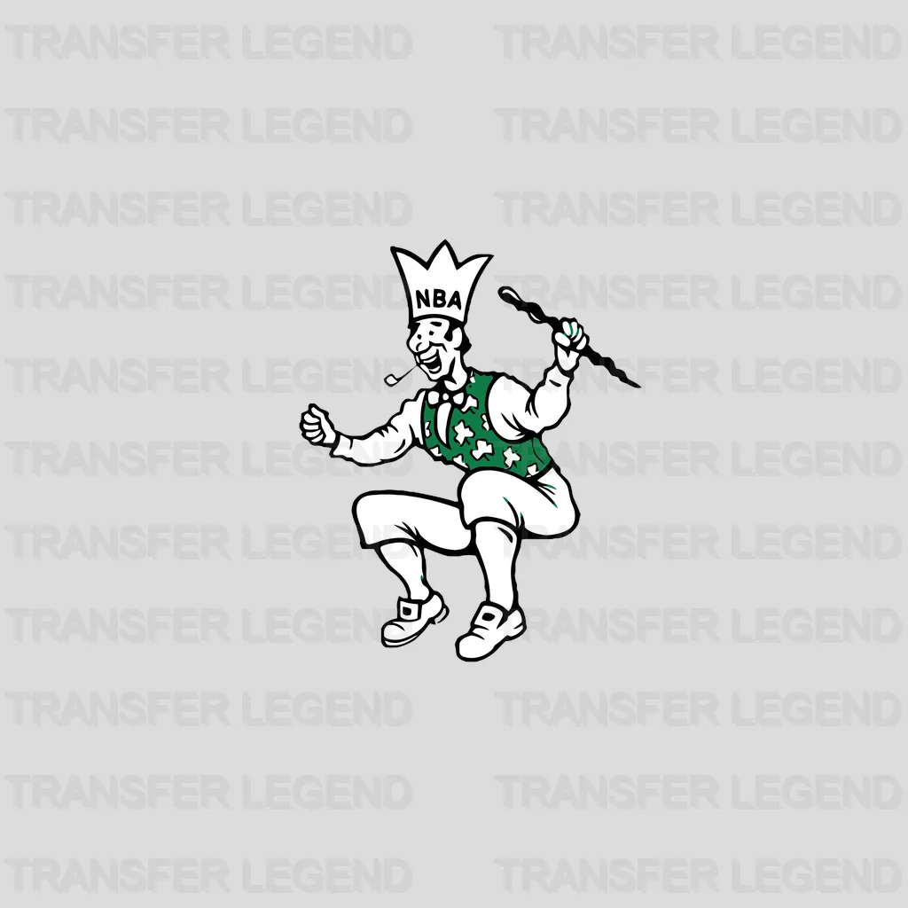 Boston Celtics Mini Lucky Dribbling Icon NBA Design - DTF Heat Transfer