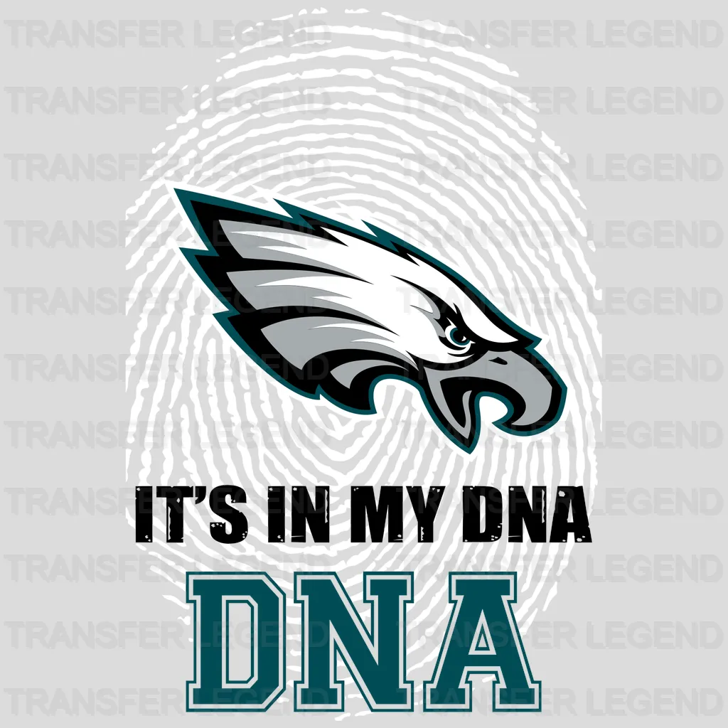 Philadelphia Eagles fingerprint ‘DNA’ design with eagle head, NFL design - DTF Heat Transfer
