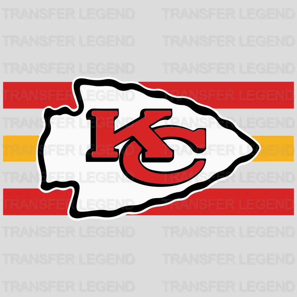 Kansas City Chiefs LOVE Vertical Wordmark with Helmet NFL Design - DTF Heat Transfer
