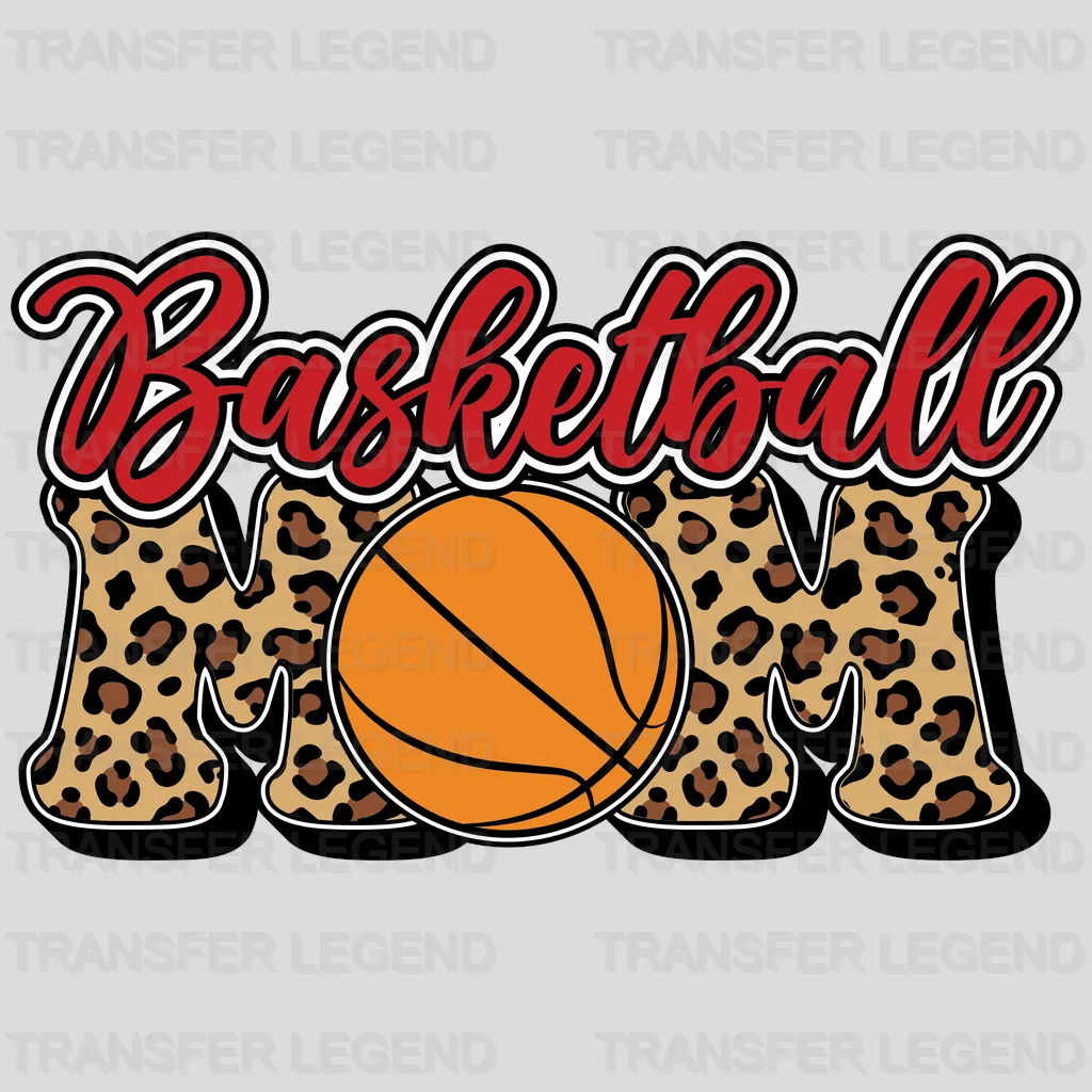 Basketball Mom Mom Leopard DTF Transfer - transferlegend