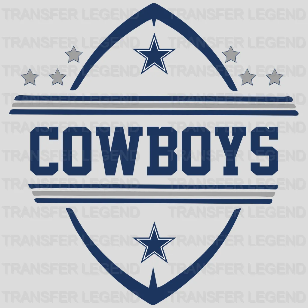 Dallas Cowboys Script Wordmark Badge NFL Design - DTF Heat Transfer