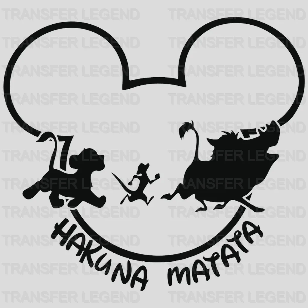 Hakuna Matata Micky Head Design - DTF heat transfer - transferlegend