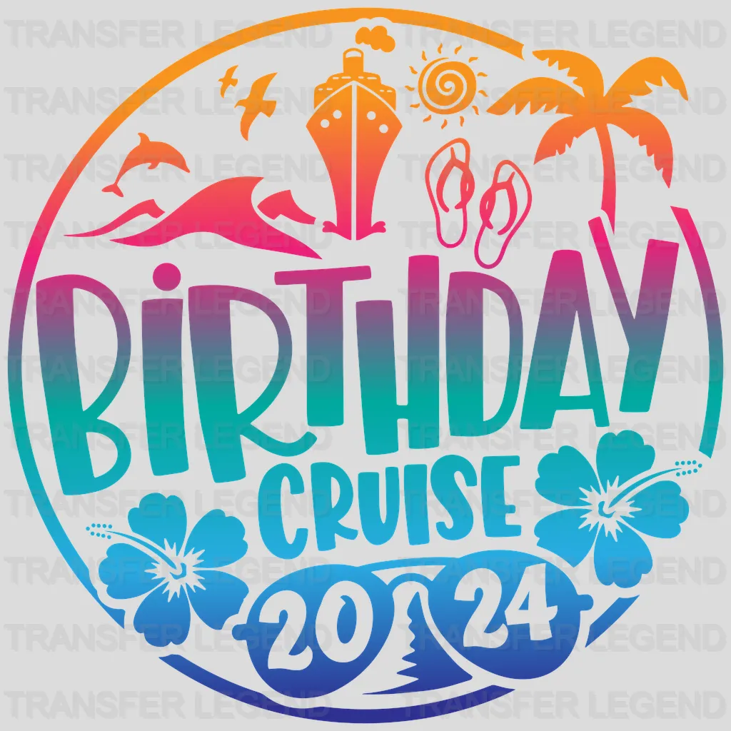 Birthday Cruise Family Trip DTF Transfer - transferlegend