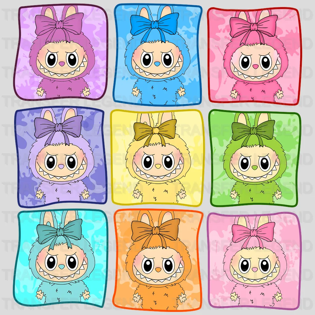 Nine Of A Kind Labubu Design - DTF Heat Transfers