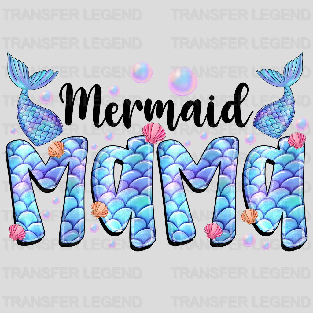 Mermaid Mama Summer Design - DTF Heat Transfers - transferlegend