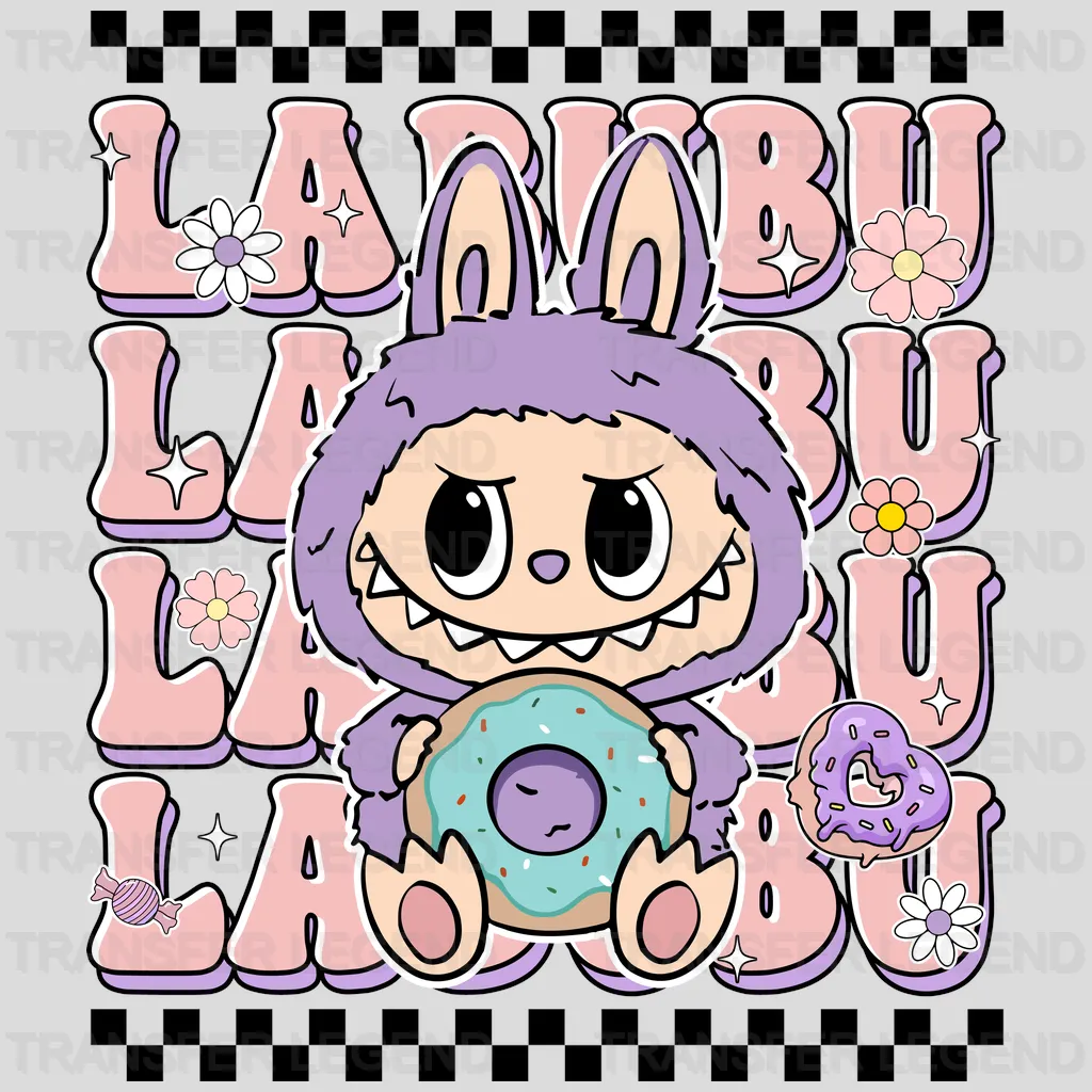 Always Happy For A Dunkin Labubu Design - DTF Heat Transfers