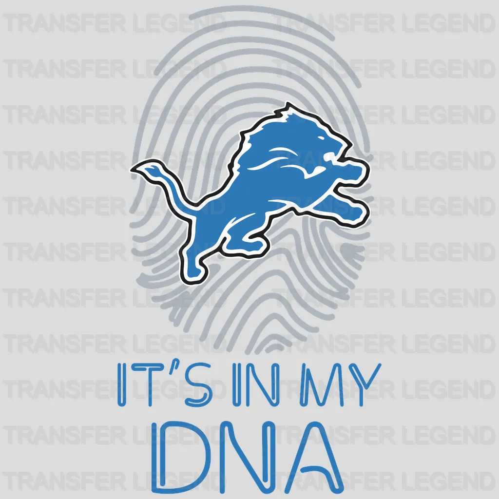 Detroit Lions It’s In My DNA Fingerprint NFL Design - DTF Heat Transfer