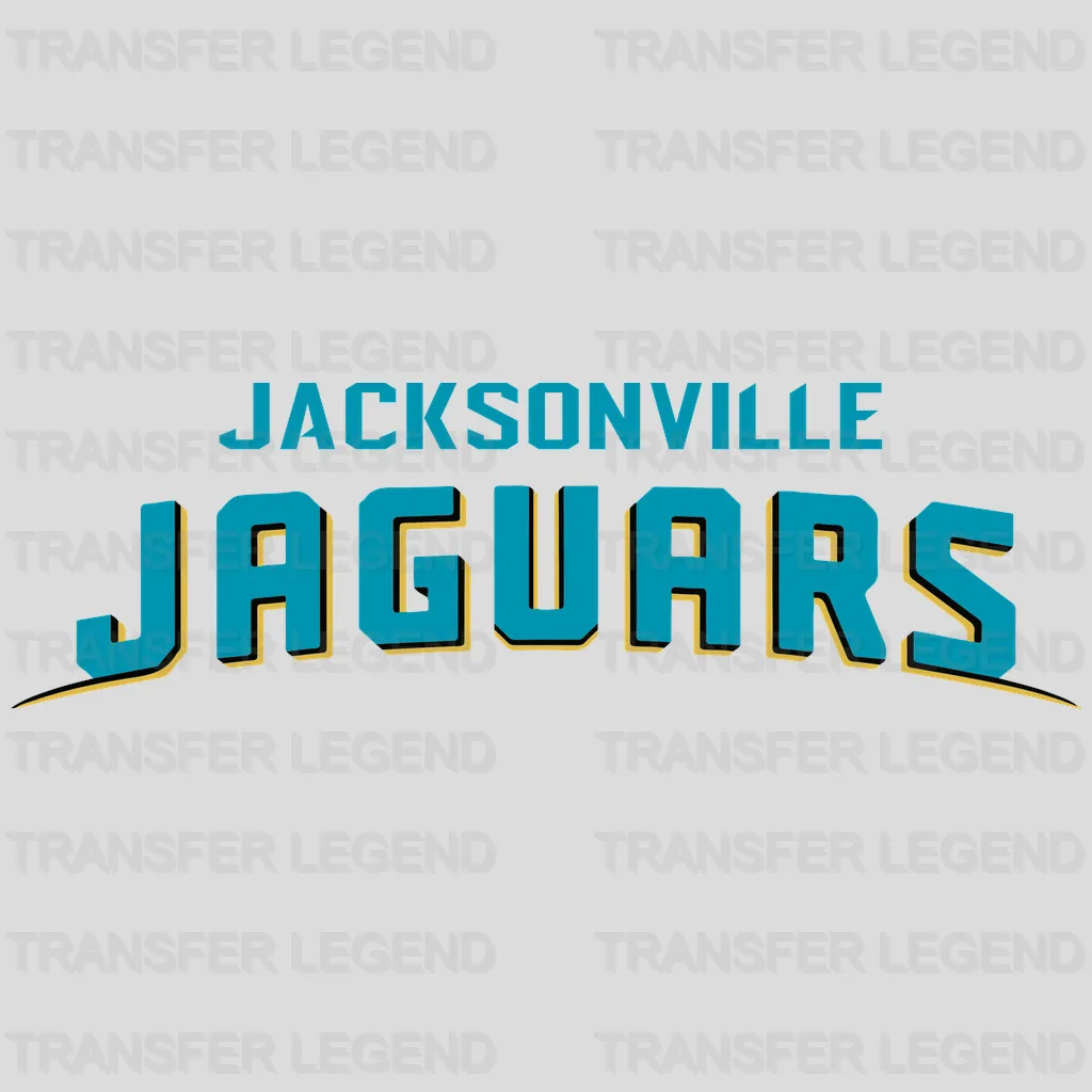 Jacksonville Jaguars City Name Text Wordmark NFL Design - DTF Heat Transfer