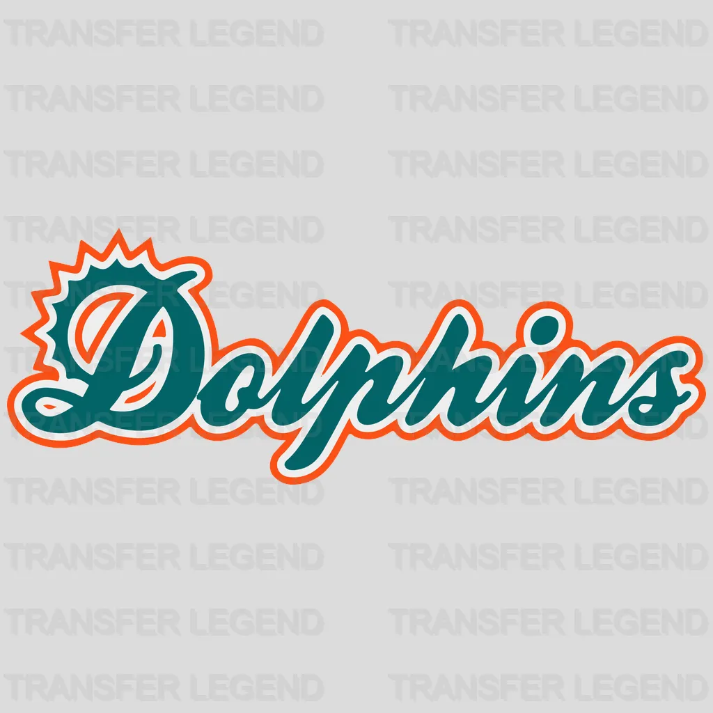 Miami Dolphins Script Wordmark NFL Design - DTF Heat Transfer
