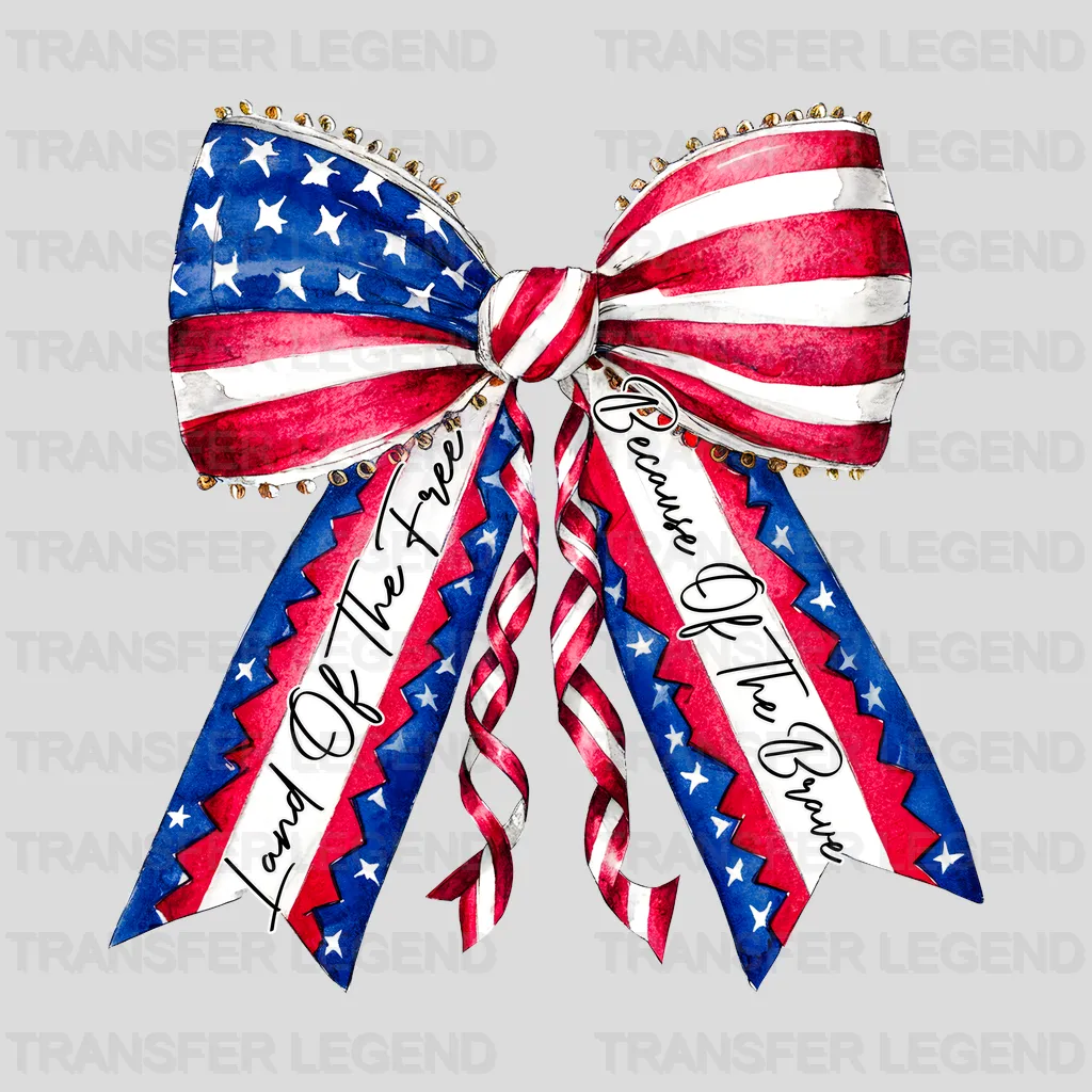 Land Of The Free 4th July Design - DTF Heat Transfers - transferlegend