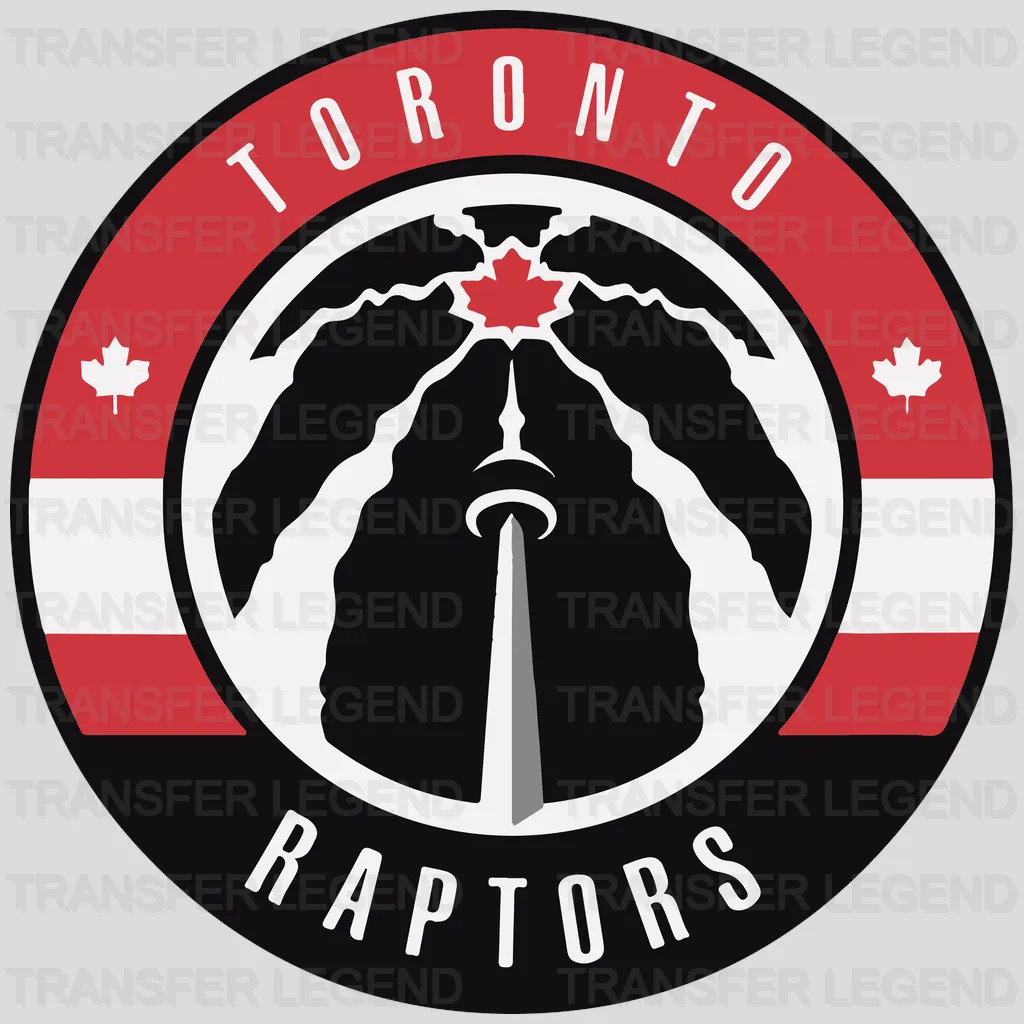 Toronto Raptors CN Tower Roundel Badge NBA Design - DTF Heat Transfer