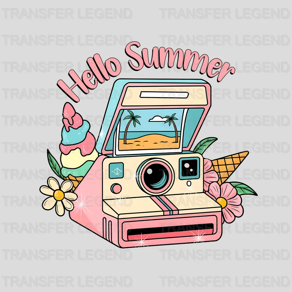 Helloo Summer Summer Design - DTF Heat Transfers - transferlegend