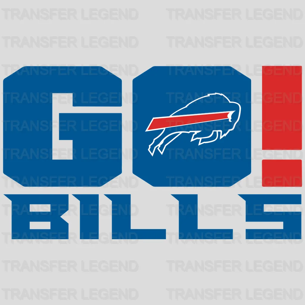 Buffalo Bills Love Script Emblem NFL Design - DTF Heat Transfer