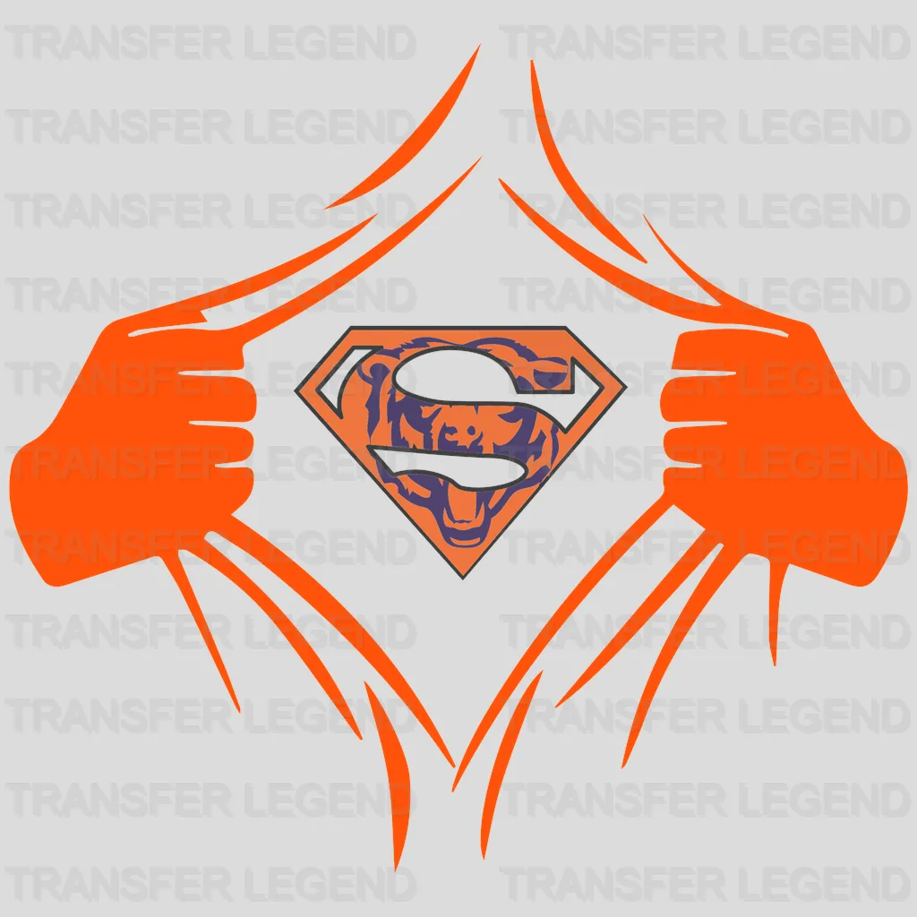 Chicago Bears “Drip” Lips Football Logo NFL Design - DTF Heat Transfer