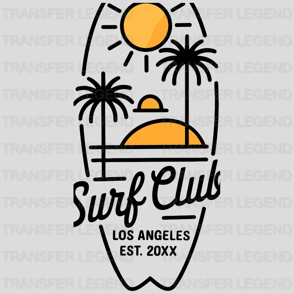 Los Angeles Surfing Design - DTF Heat Transfers - transferlegend