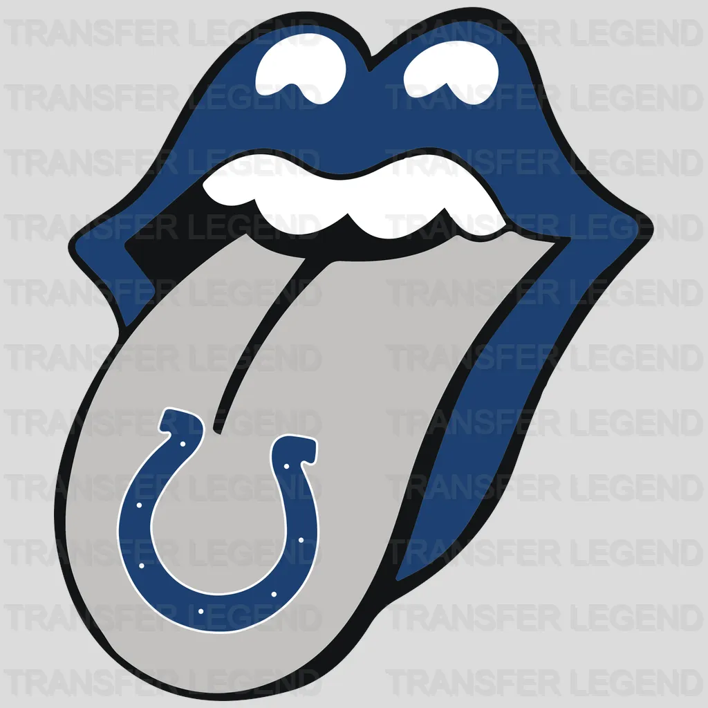 Indianapolis Colts Lip‑Bite Football Graphic NFL Design - DTF Heat Transfer