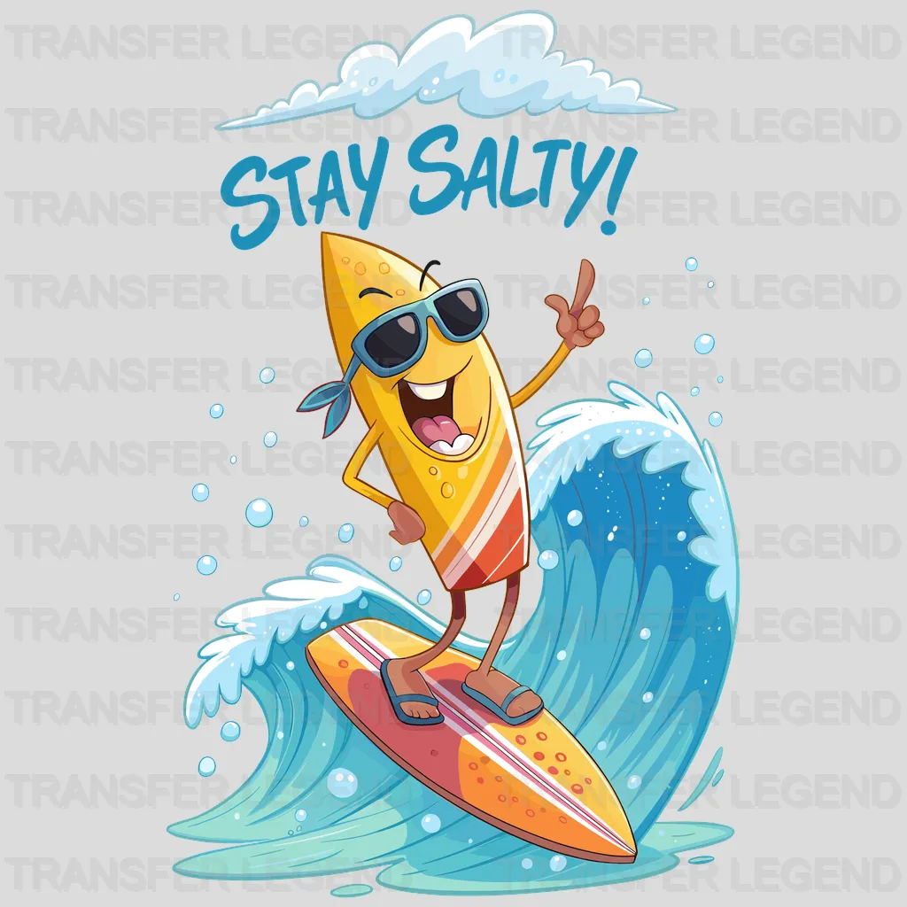 Stay Salty Surfing Design - DTF Heat Transfers - transferlegend