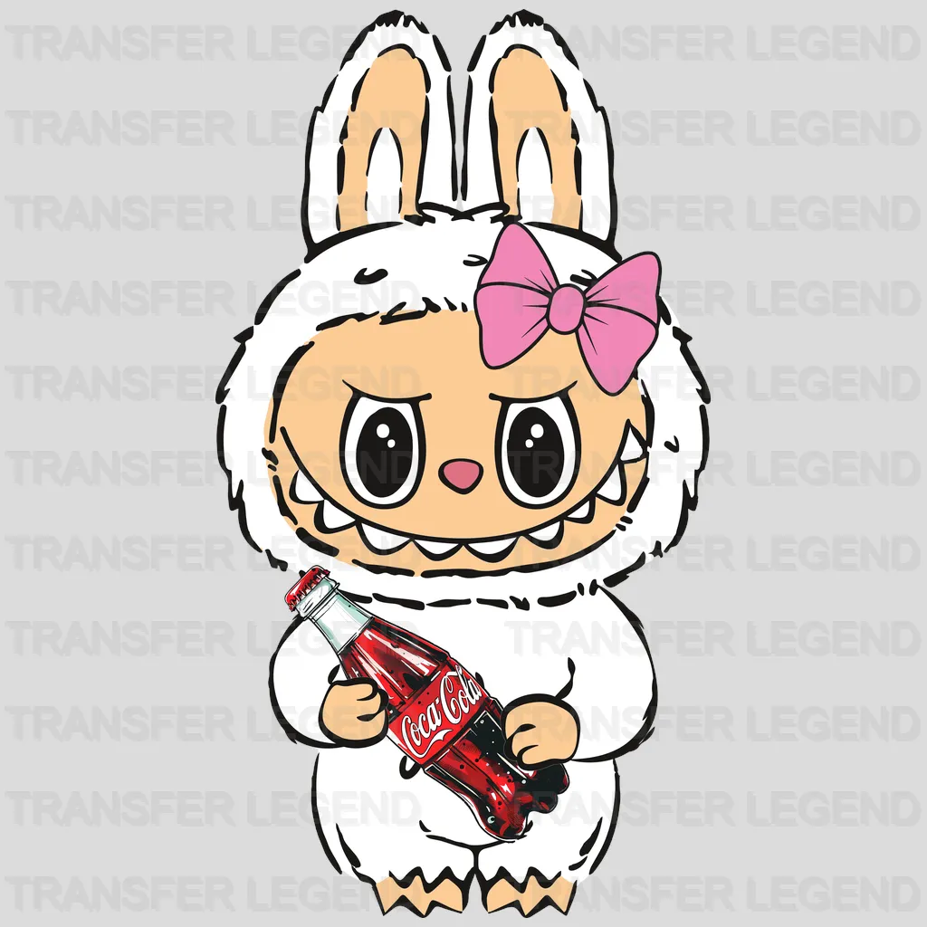 White Coke Labubu Design - DTF Heat Transfers