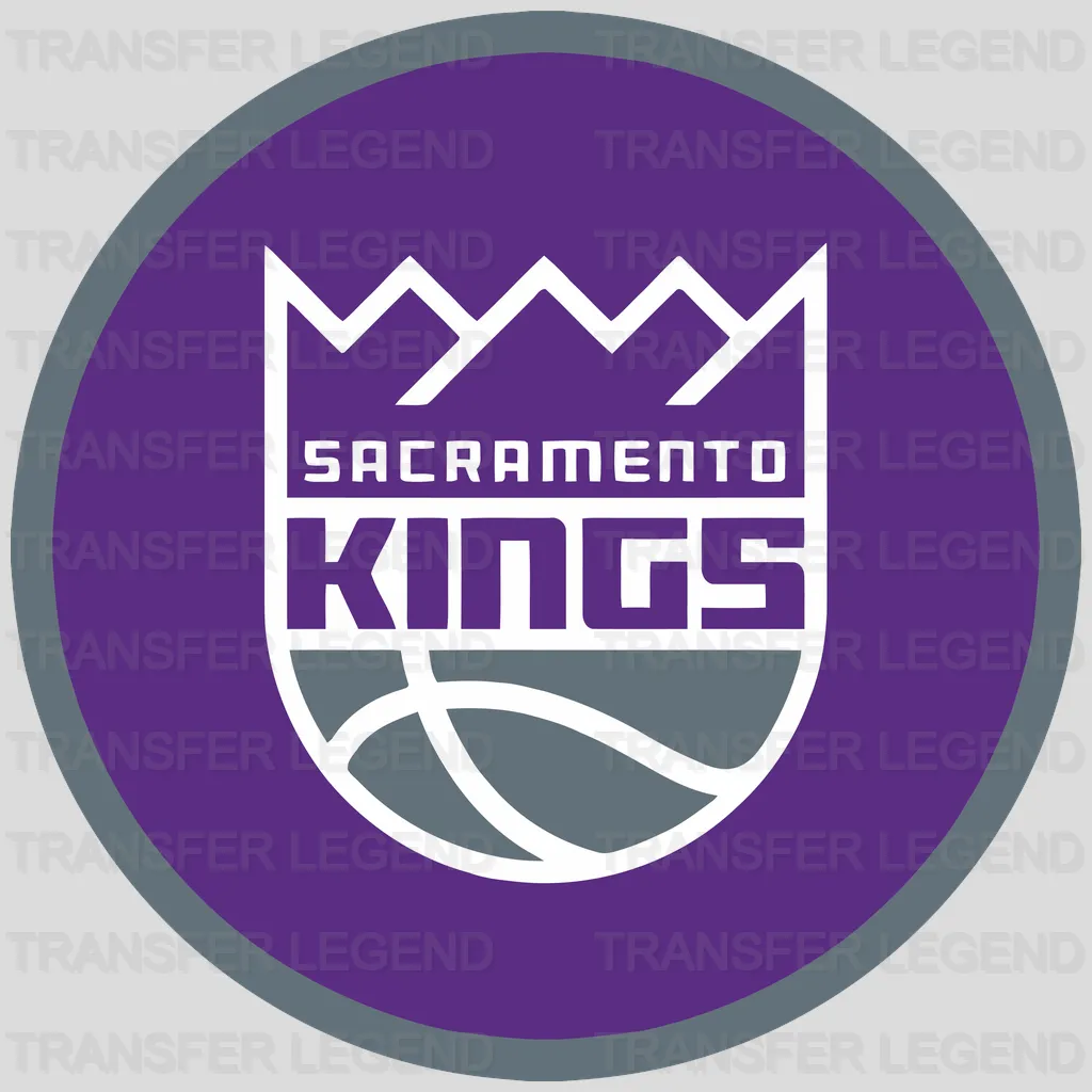 Sacramento Kings Roundel Primary Logo Badge NBA Design - DTF Heat Transfer