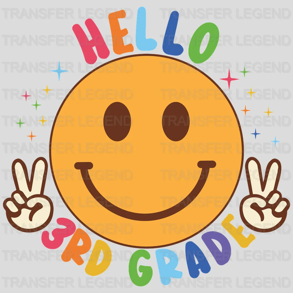 Hello 3rd Grade - Back To School DTF Transfer - transferlegend