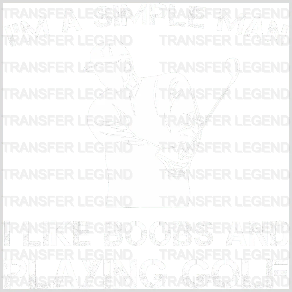 Like Boobs And Playing Golf Golf Design - DTF Heat Transfers - transferlegend